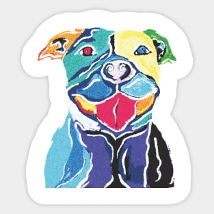 Smiling Happy Pitbull Sticker